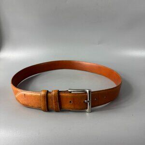 Stafanobi Made in Italy Tan Leather Belt, Size 36/90